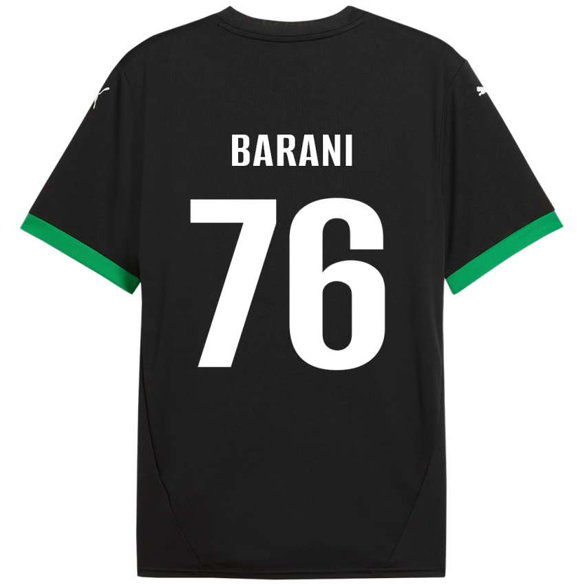 Niño Camiseta Luca Barani #76 Negro Verde Oscuro 1ª Equipación 2024/25 La Camisa México