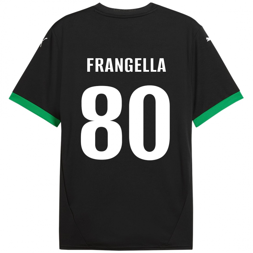 Niño Camiseta Christian Frangella #80 Negro Verde Oscuro 1ª Equipación 2024/25 La Camisa México