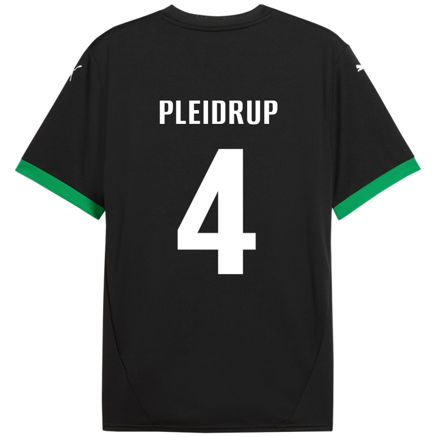 Niño Camiseta Caroline Pleidrup #4 Negro Verde Oscuro 1ª Equipación 2024/25 La Camisa México