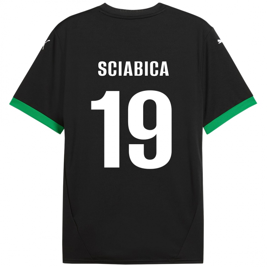 Niño Camiseta Manuela Sciabica #19 Negro Verde Oscuro 1ª Equipación 2024/25 La Camisa México