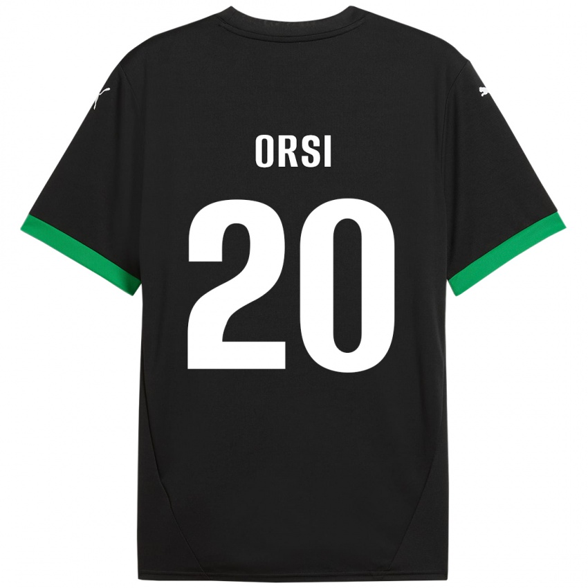 Niño Camiseta Benedetta Orsi #20 Negro Verde Oscuro 1ª Equipación 2024/25 La Camisa México