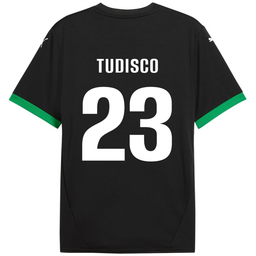 Niño Camiseta Giorgia Tudisco #23 Negro Verde Oscuro 1ª Equipación 2024/25 La Camisa México