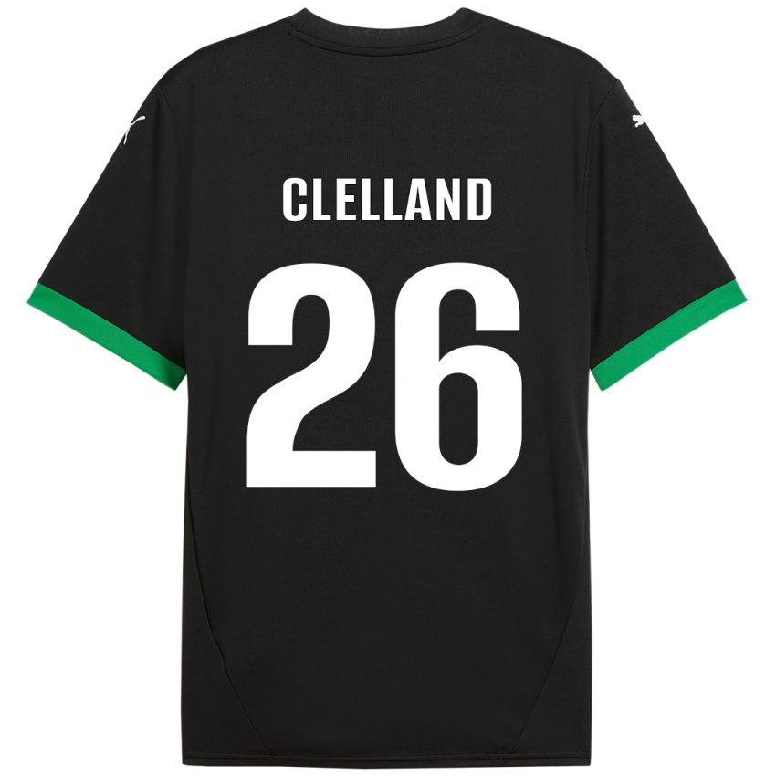 Niño Camiseta Lana Clelland #26 Negro Verde Oscuro 1ª Equipación 2024/25 La Camisa México