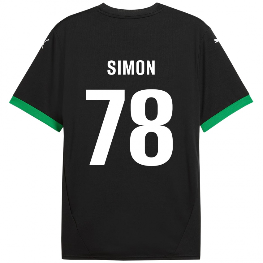 Niño Camiseta Bénédicte Simon #78 Negro Verde Oscuro 1ª Equipación 2024/25 La Camisa México