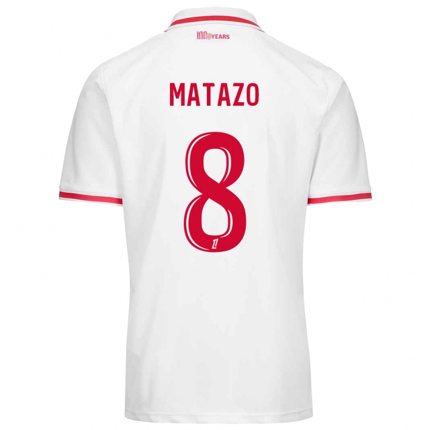 Niño Camiseta Eliot Matazo #8 Blanco Rojo 1ª Equipación 2024/25 La Camisa México