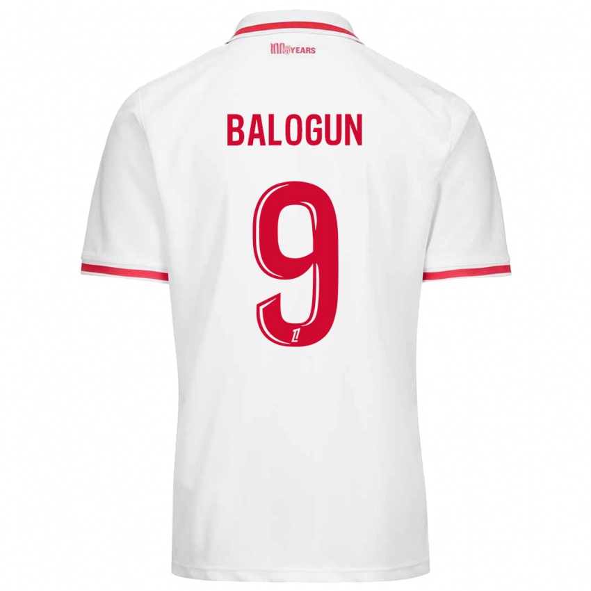 Niño Camiseta Folarin Balogun #9 Blanco Rojo 1ª Equipación 2024/25 La Camisa México