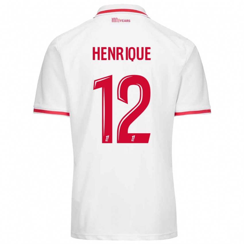 Niño Camiseta Caio Henrique #12 Blanco Rojo 1ª Equipación 2024/25 La Camisa México