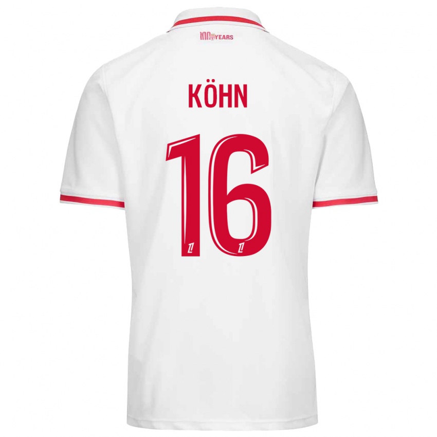 Niño Camiseta Philipp Köhn #16 Blanco Rojo 1ª Equipación 2024/25 La Camisa México