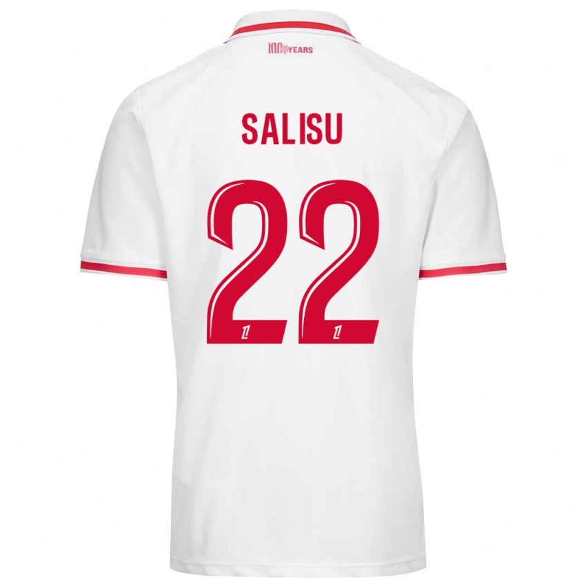 Niño Camiseta Mohammed Salisu #22 Blanco Rojo 1ª Equipación 2024/25 La Camisa México