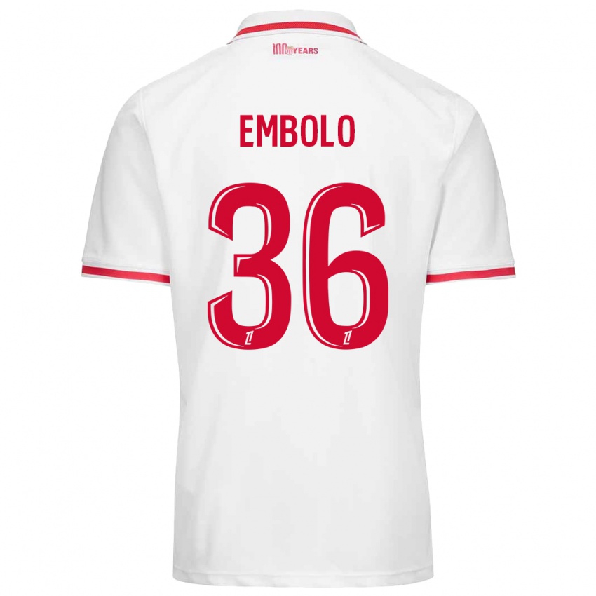 Niño Camiseta Breel Embolo #36 Blanco Rojo 1ª Equipación 2024/25 La Camisa México