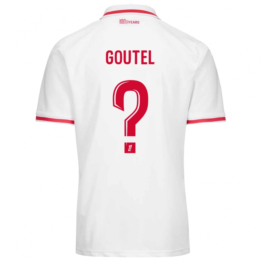 Niño Camiseta Farid Goutel #0 Blanco Rojo 1ª Equipación 2024/25 La Camisa México