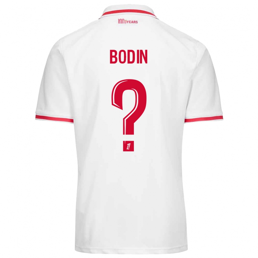 Niño Camiseta Hugo Bodin #0 Blanco Rojo 1ª Equipación 2024/25 La Camisa México