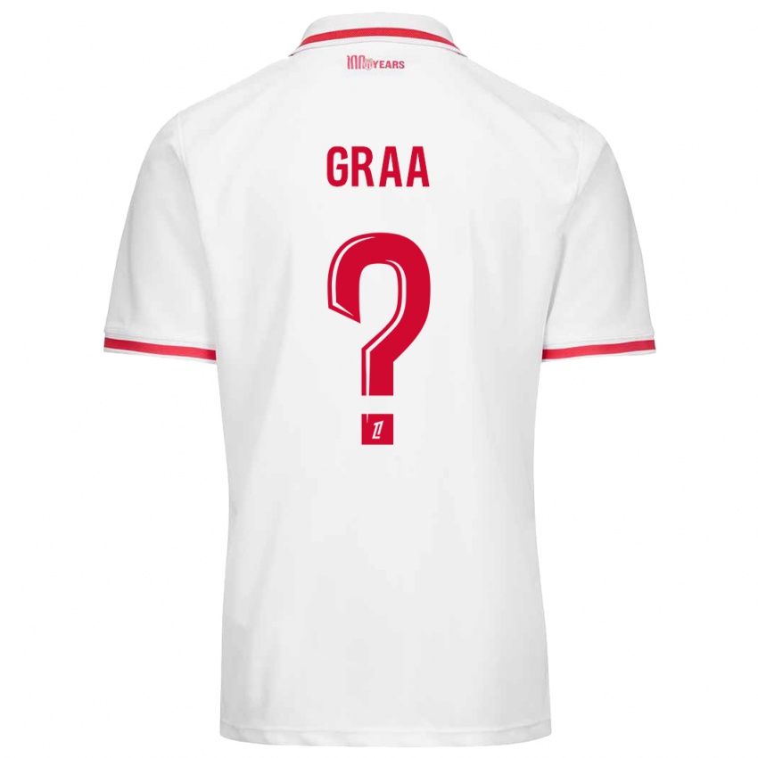 Niño Camiseta Mohamed Graa #0 Blanco Rojo 1ª Equipación 2024/25 La Camisa México