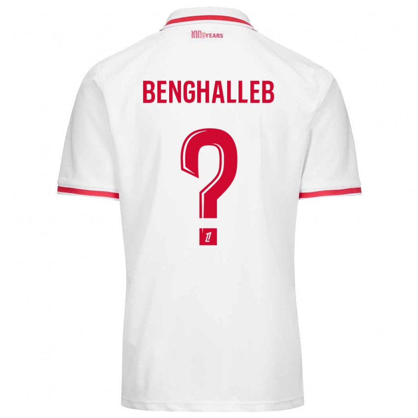 Niño Camiseta Adam Benghalleb #0 Blanco Rojo 1ª Equipación 2024/25 La Camisa México