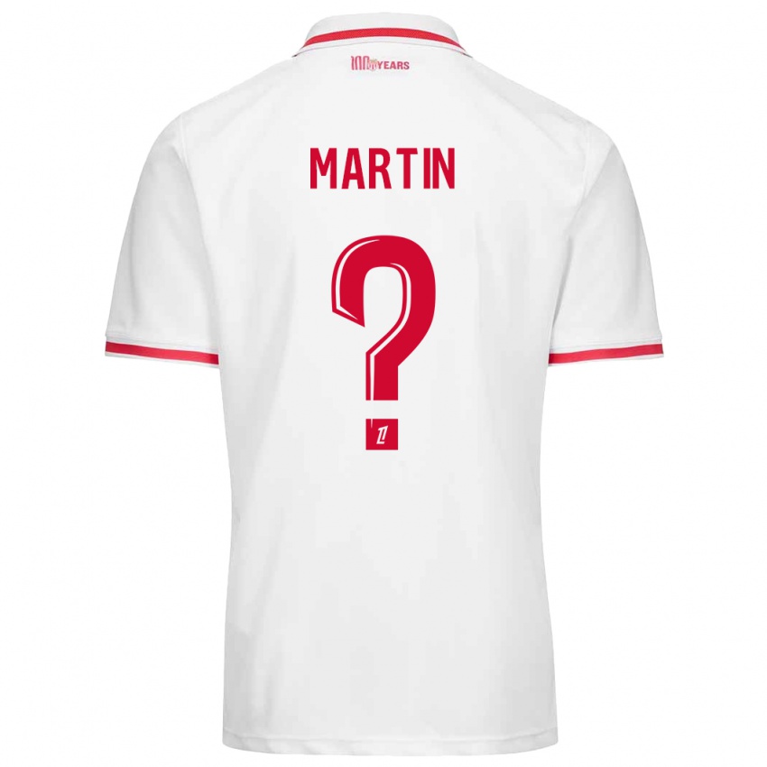 Niño Camiseta Logan Martin #0 Blanco Rojo 1ª Equipación 2024/25 La Camisa México