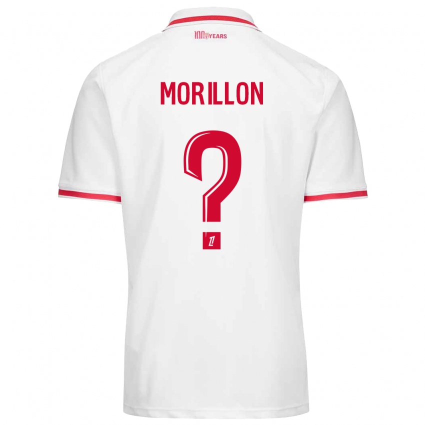 Niño Camiseta Noah Morillon #0 Blanco Rojo 1ª Equipación 2024/25 La Camisa México