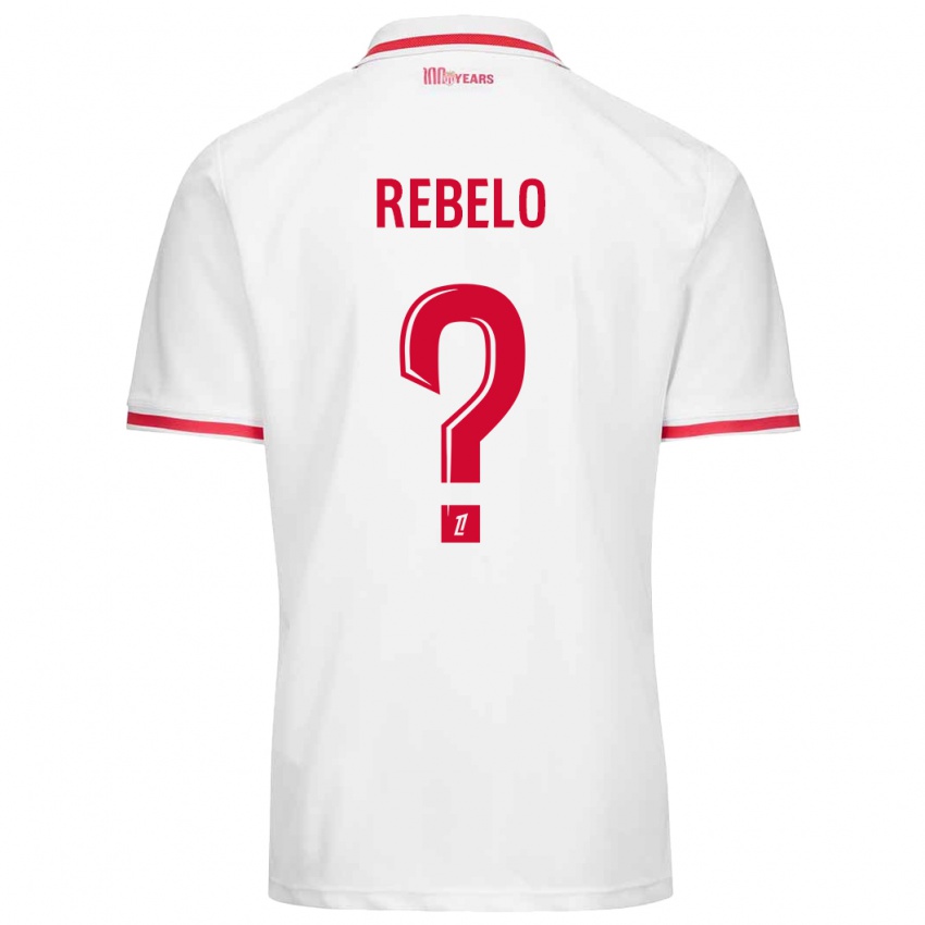 Niño Camiseta Tiago Rebelo #0 Blanco Rojo 1ª Equipación 2024/25 La Camisa México