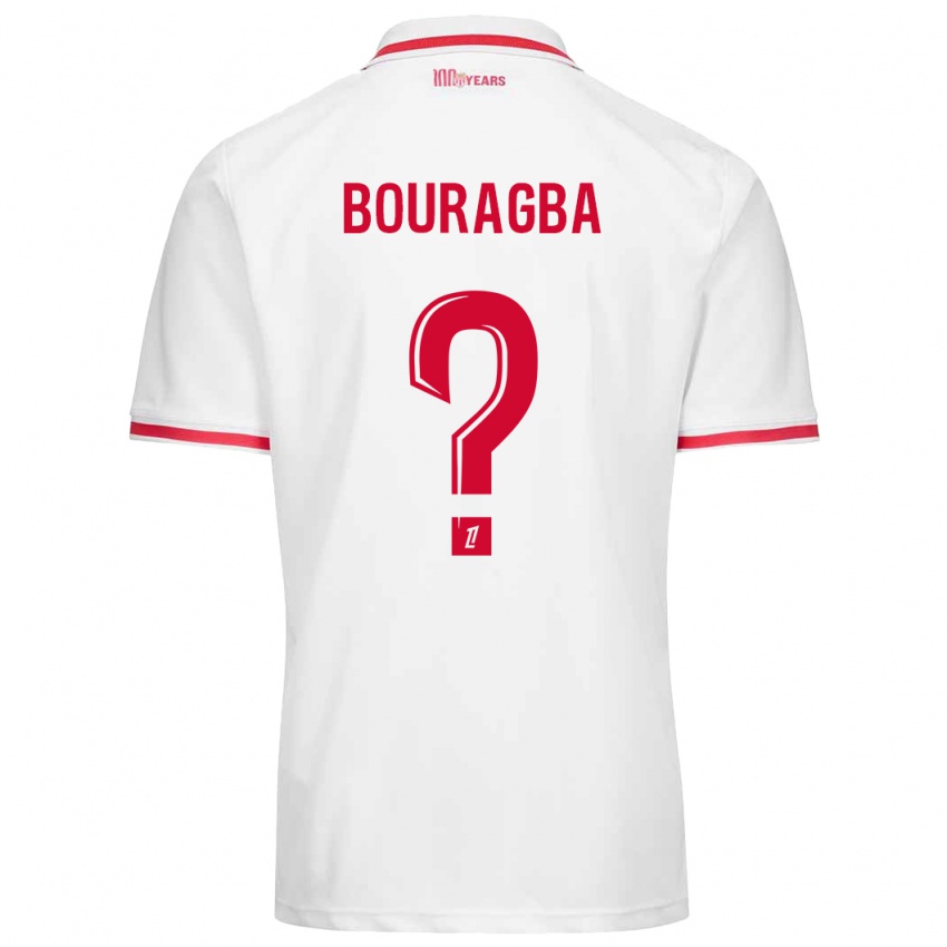 Niño Camiseta Ouanis Bouragba #0 Blanco Rojo 1ª Equipación 2024/25 La Camisa México