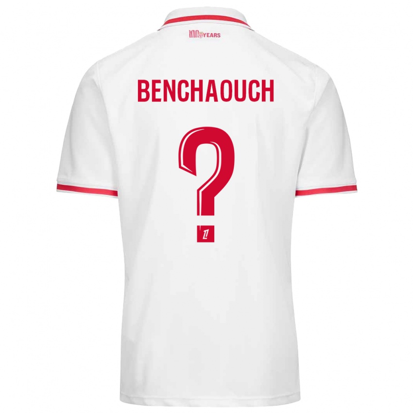 Niño Camiseta Yanis Benchaouch #0 Blanco Rojo 1ª Equipación 2024/25 La Camisa México