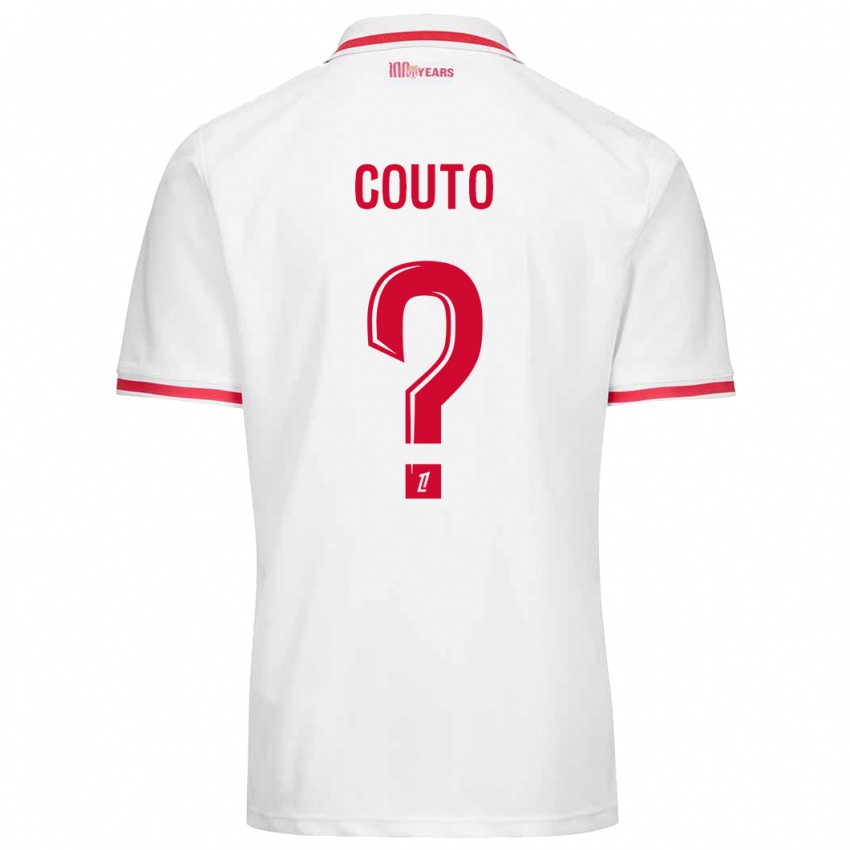 Niño Camiseta Enzo Couto #0 Blanco Rojo 1ª Equipación 2024/25 La Camisa México