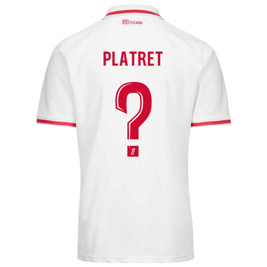 Niño Camiseta Aurélien Platret #0 Blanco Rojo 1ª Equipación 2024/25 La Camisa México