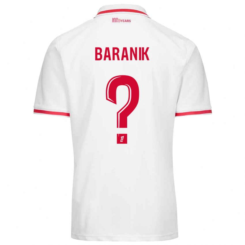 Niño Camiseta Florian Baranik #0 Blanco Rojo 1ª Equipación 2024/25 La Camisa México