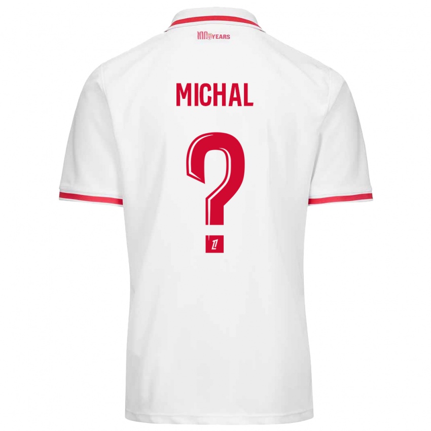 Niño Camiseta Lucas Michal #0 Blanco Rojo 1ª Equipación 2024/25 La Camisa México