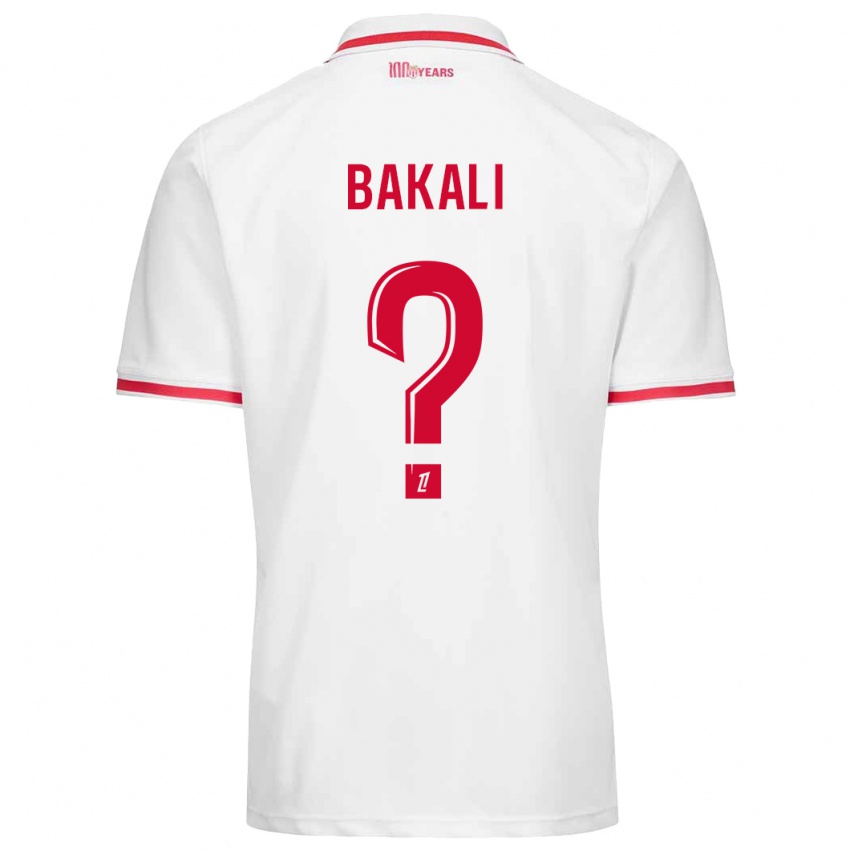 Niño Camiseta Jonathan Bakali #0 Blanco Rojo 1ª Equipación 2024/25 La Camisa México