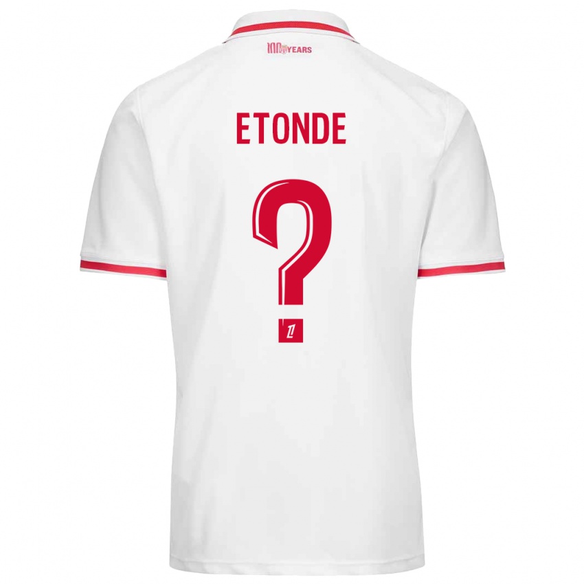 Niño Camiseta Romaric Etonde #0 Blanco Rojo 1ª Equipación 2024/25 La Camisa México