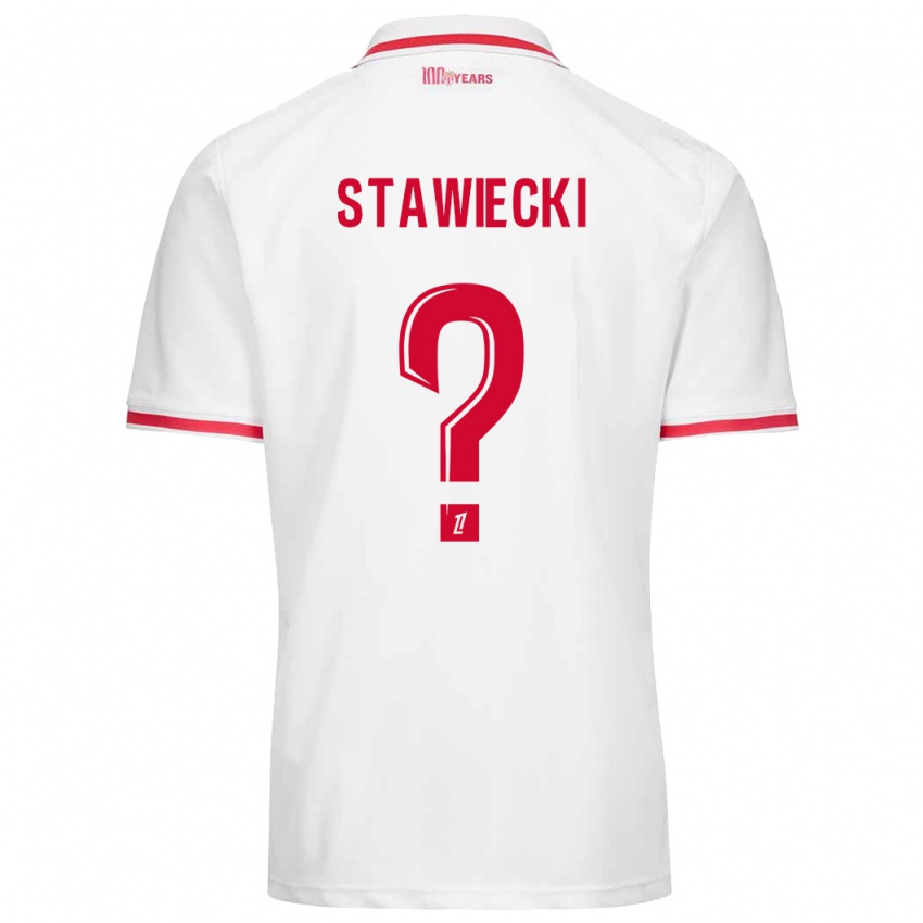 Niño Camiseta Jules Stawiecki #0 Blanco Rojo 1ª Equipación 2024/25 La Camisa México