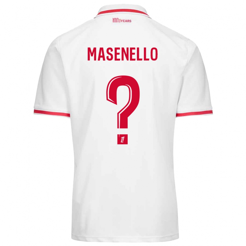 Niño Camiseta Tristan Masenello #0 Blanco Rojo 1ª Equipación 2024/25 La Camisa México