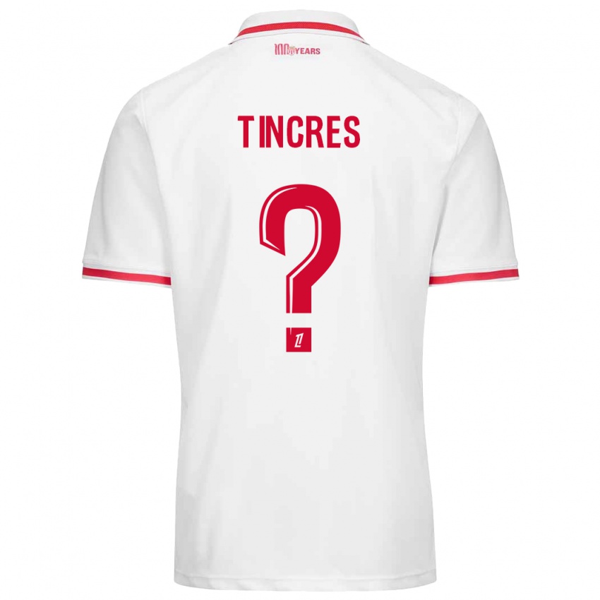 Niño Camiseta Joan Tincres #0 Blanco Rojo 1ª Equipación 2024/25 La Camisa México