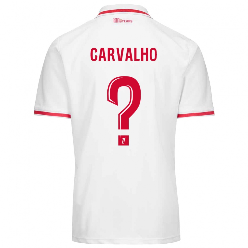 Niño Camiseta Lorenzo Carvalho #0 Blanco Rojo 1ª Equipación 2024/25 La Camisa México