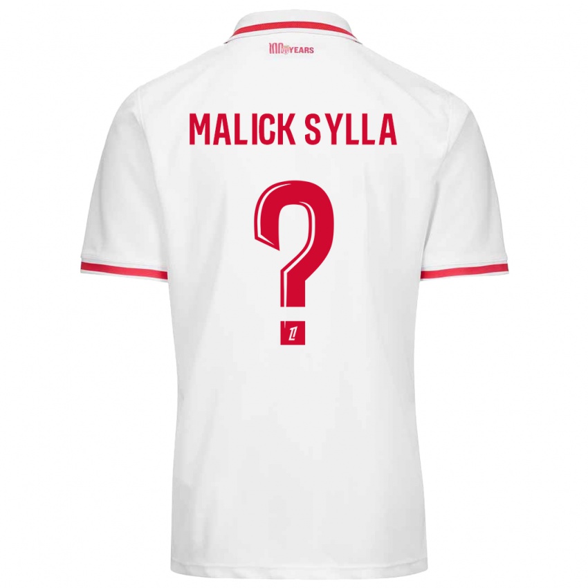 Niño Camiseta Malick Sylla #0 Blanco Rojo 1ª Equipación 2024/25 La Camisa México