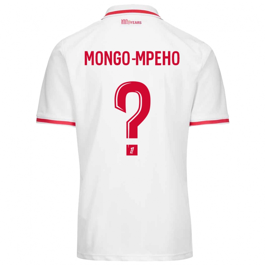 Niño Camiseta Djordan Mongo-Mpeho #0 Blanco Rojo 1ª Equipación 2024/25 La Camisa México