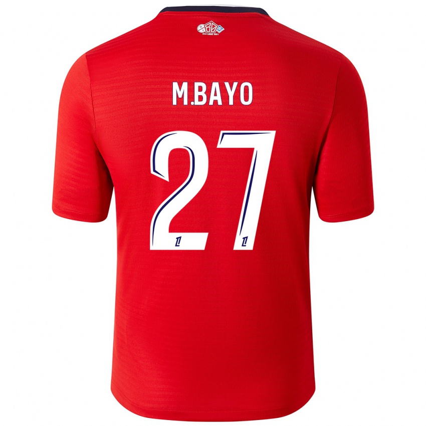 Niño Camiseta Mohamed Bayo #27 Rojo Blanco 1ª Equipación 2024/25 La Camisa México