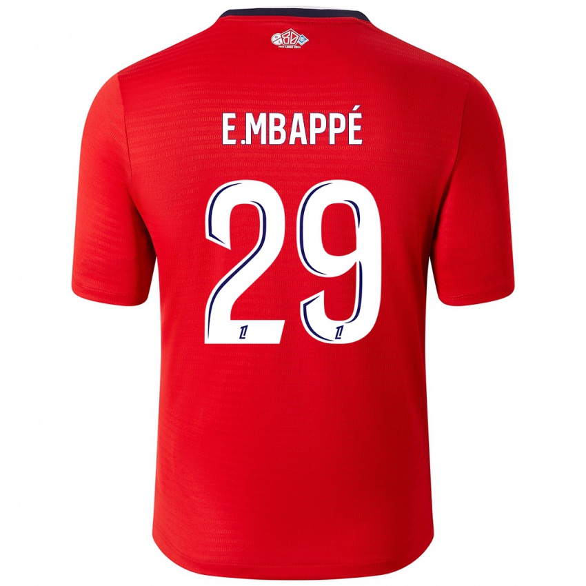 Niño Camiseta Ethan Mbappe #29 Rojo Blanco 1ª Equipación 2024/25 La Camisa México