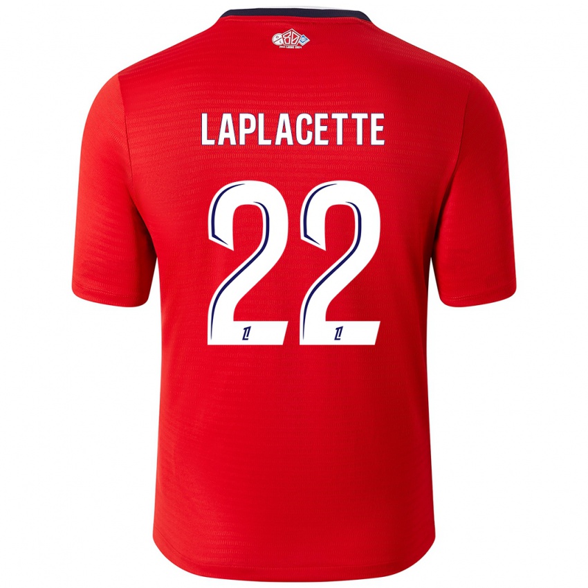 Niño Camiseta Tess Laplacette #22 Rojo Blanco 1ª Equipación 2024/25 La Camisa México