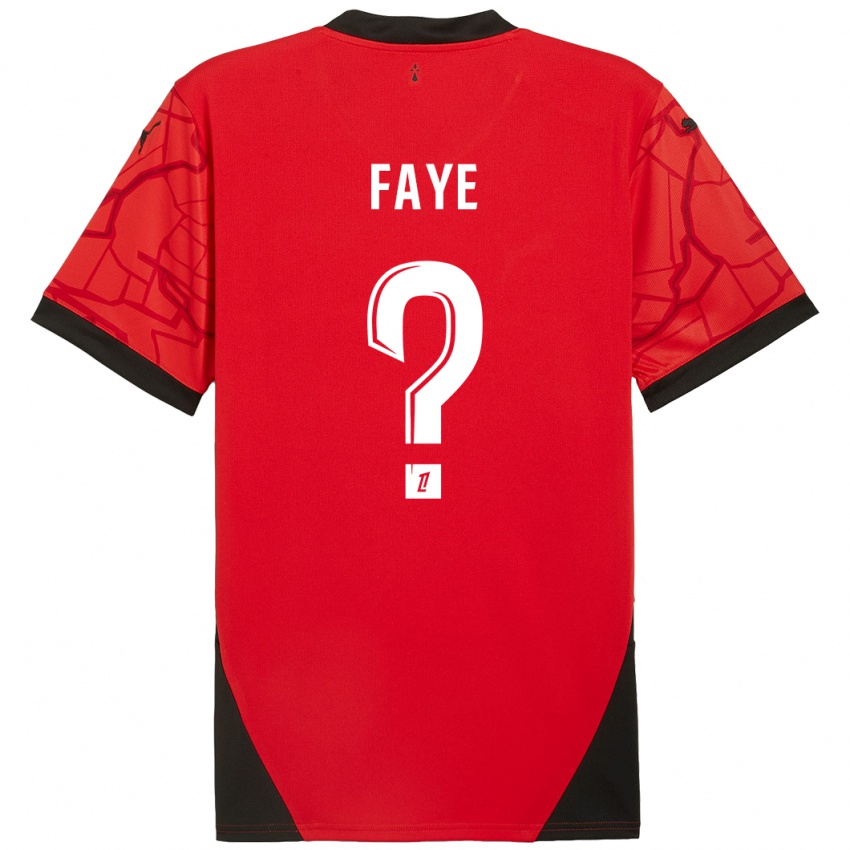 Niño Camiseta Mikayil Faye #0 Rojo Negro 1ª Equipación 2024/25 La Camisa México