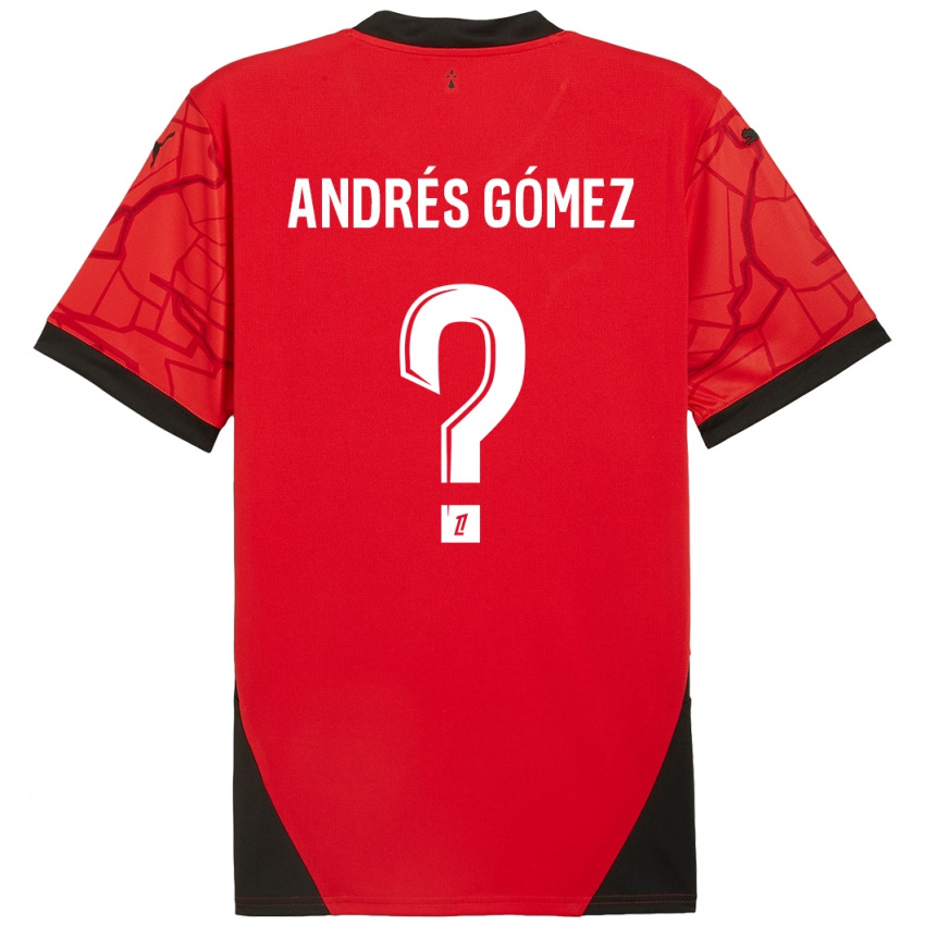 Niño Camiseta Carlos Andrés Gómez #0 Rojo Negro 1ª Equipación 2024/25 La Camisa México