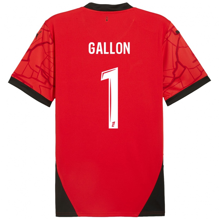 Niño Camiseta Gauthier Gallon #1 Rojo Negro 1ª Equipación 2024/25 La Camisa México