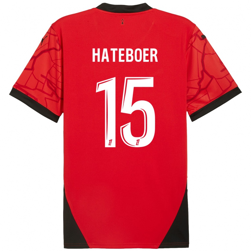 Niño Camiseta Hans Hateboer #15 Rojo Negro 1ª Equipación 2024/25 La Camisa México