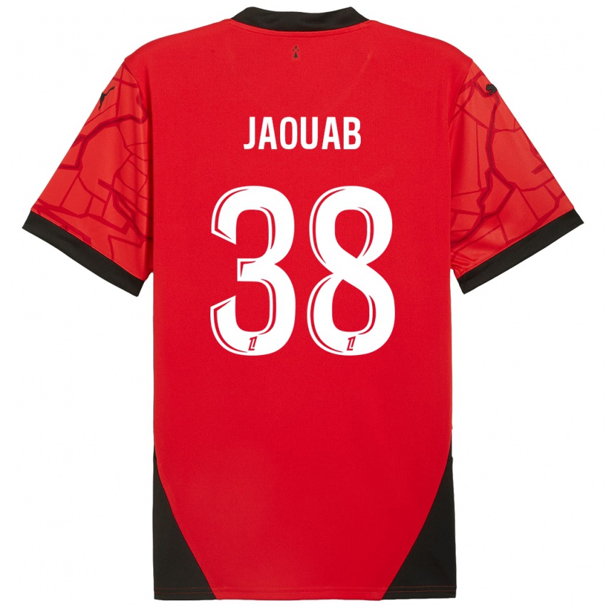 Niño Camiseta Mohamed Jaouab #38 Rojo Negro 1ª Equipación 2024/25 La Camisa México