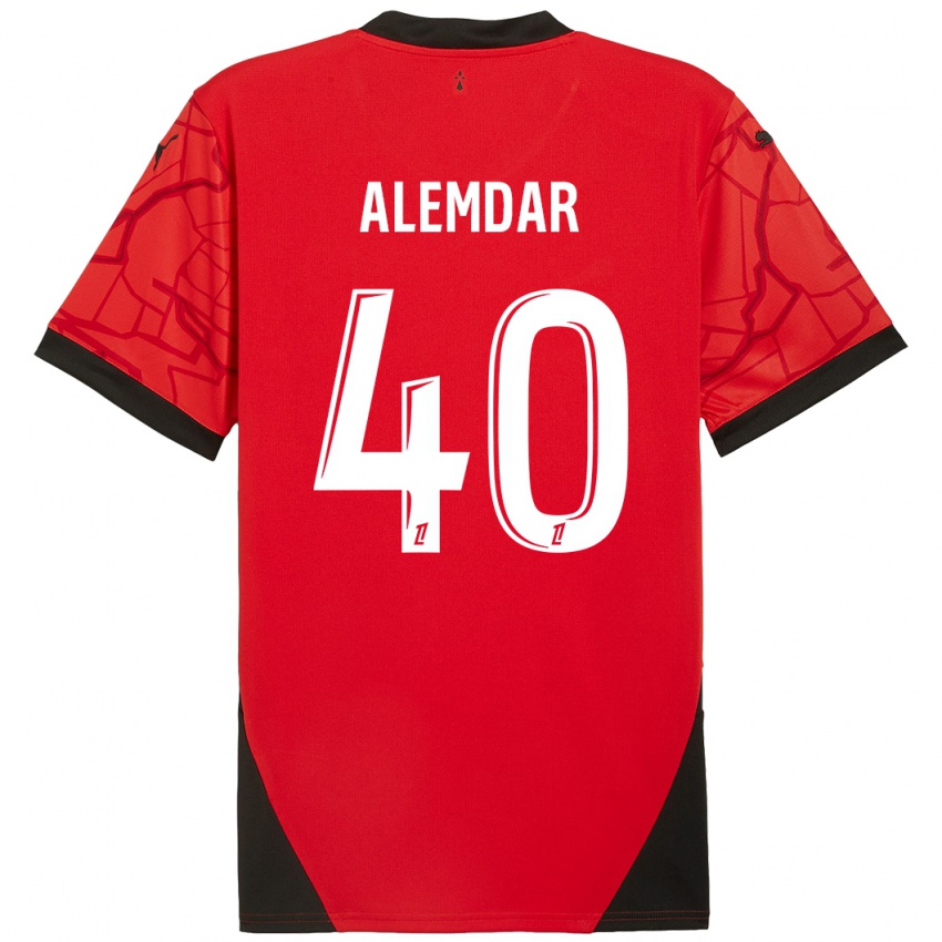 Niño Camiseta Doğan Alemdar #40 Rojo Negro 1ª Equipación 2024/25 La Camisa México