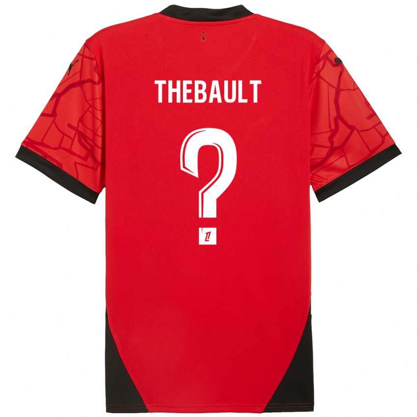 Niño Camiseta Yaël Thébault #0 Rojo Negro 1ª Equipación 2024/25 La Camisa México