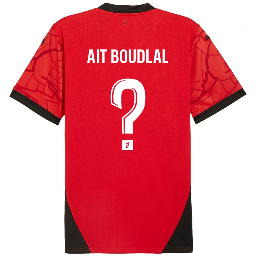 Niño Camiseta Abdelhamid Ait Boudlal #0 Rojo Negro 1ª Equipación 2024/25 La Camisa México