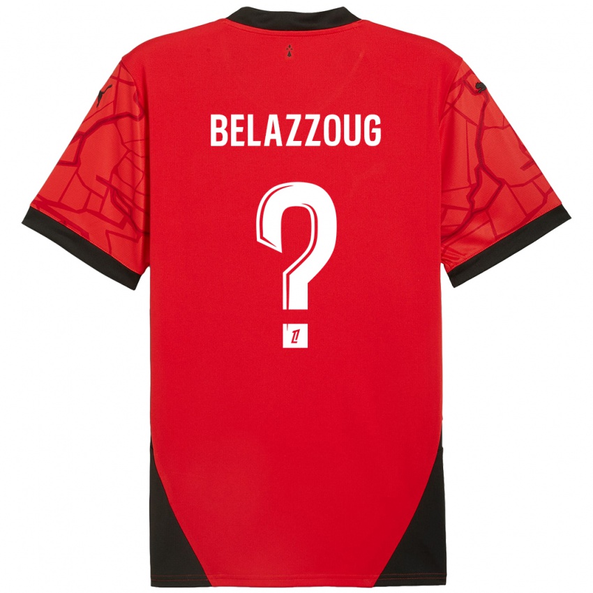 Niño Camiseta Kilian Belazzoug #0 Rojo Negro 1ª Equipación 2024/25 La Camisa México