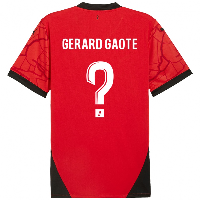 Niño Camiseta Steven Gerard Gaote #0 Rojo Negro 1ª Equipación 2024/25 La Camisa México