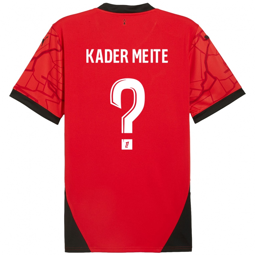 Niño Camiseta Mohamed Kader Meïté #0 Rojo Negro 1ª Equipación 2024/25 La Camisa México