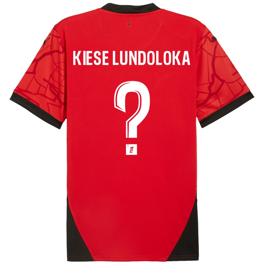 Niño Camiseta Jeanslor Kiese Lundoloka #0 Rojo Negro 1ª Equipación 2024/25 La Camisa México